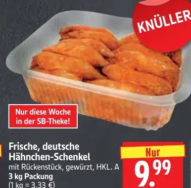 Frische, deutsche Hähnchen-Schenkel