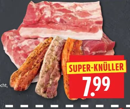 Frischer Schweinebauch