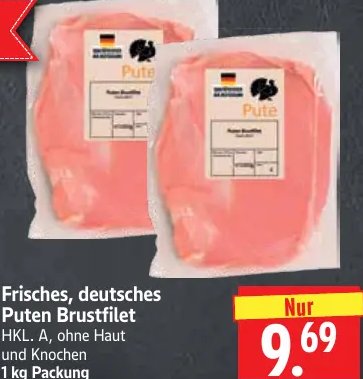 Frisches, deutsches Puten Brustfilet