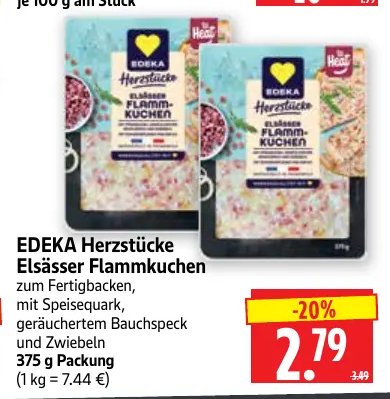 EDEKA Herzstücke Elsässer Flammkuchen