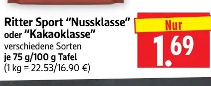 Ritter Sport "Nussklasse"