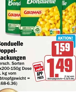 Bonduelle Doppelpackungen