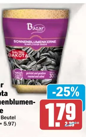 Bazar Dakota Sonnenblumen-kerne