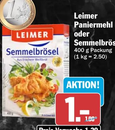 Leimer Paniermehl oder Semmelbrösel