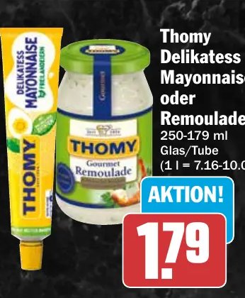 Thomy Delikatess Mayonnaise oder Remoulade