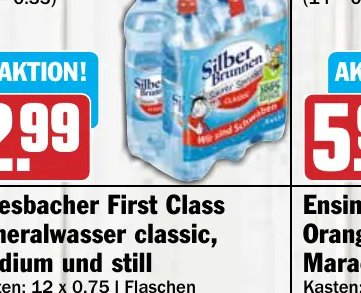 Silberbrunnen Mineralwasser classic, medium oder still