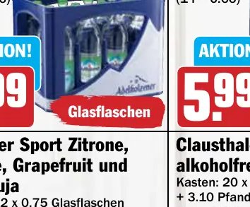 Adelholzener Mineralwasser sanft oder naturell