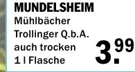 KÄSBERGKELLER MUNDELSHEIM Mühlbacher Trollinger Q.b.A.