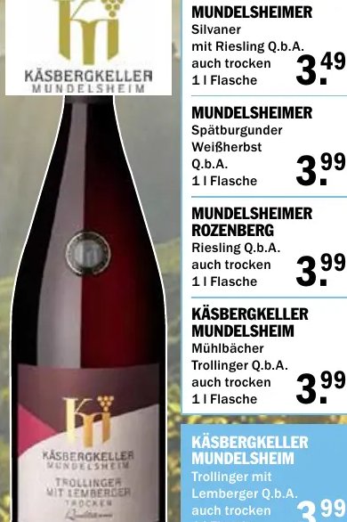 KÄSBERGKELLER MUNDELSHEIM Trollinger mit Lemberger Q.b.A.