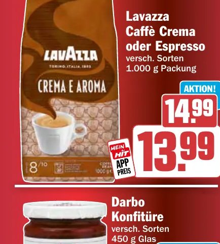 Lavazza Caffè Crema oder Espresso