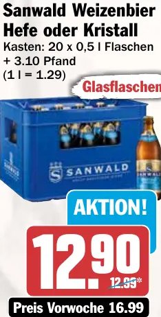 Sanwald Weizenbier Hefe oder Kristall