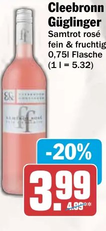 Cleebronn Güglinger Samtrot rosé