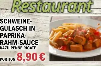SCHWEINE- GULASCH IN PAPRIKA- RAHM-SAUCE