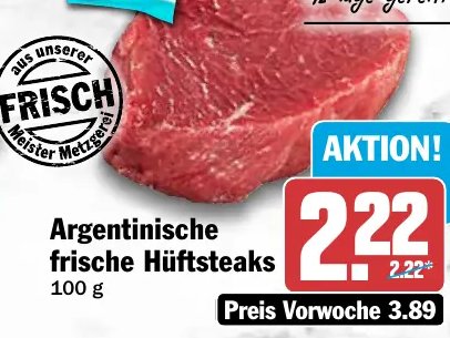Argentinische frische Hüftsteaks
