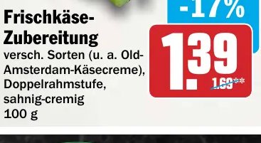 Frischkäse-Zubereitung