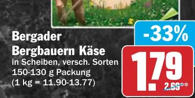 Bergader Bergbauern Käse
