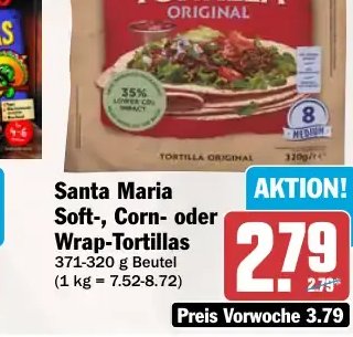 Santa Maria Soft-, Corn- oder Wrap-Tortillas
