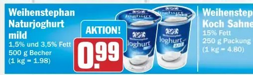 Weihenstephan Naturjoghurt mild