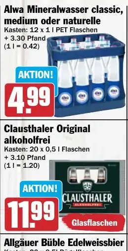 Alwa Mineralwasser classic, medium oder naturelle