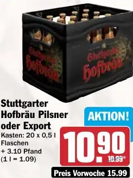 Stuttgarter Hofbräu Pilsner oder Export
