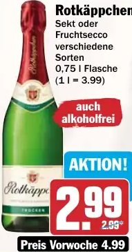 Rotkäppchen Sekt oder Fruchtsecco