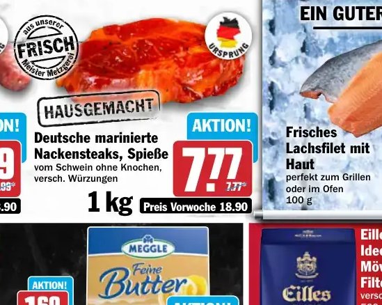 Deutsche marinierte Nackensteaks, Spieße