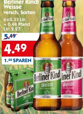 Berliner Kindl Weisse versch. Sorten