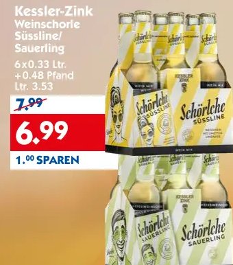 Kessler-Zink Weinschorle Süssline/ Sauerling
