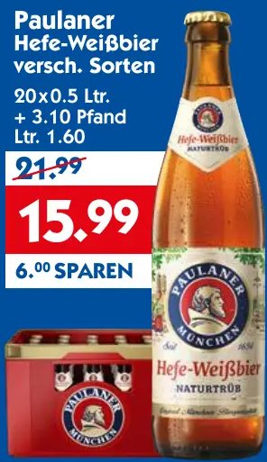 Paulaner Hefe-Weißbier versch. Sorten