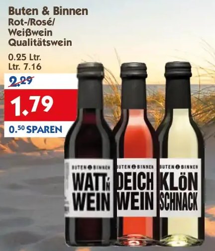 Buten & Binnen Rot-/Rosé-/Weißwein