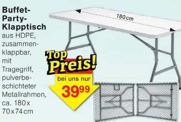 Buffet-Party-Klapptisch