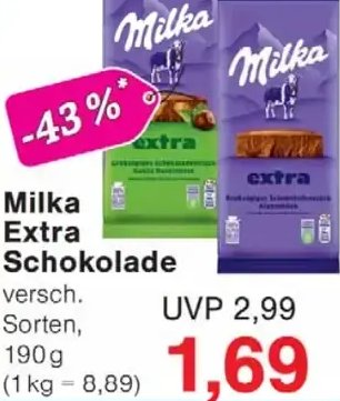 Milka Extra Schokolade