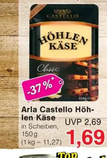 Arla Castello Höhlen Käse