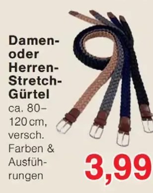 Damen- oder Herren-Stretch-Gürtel