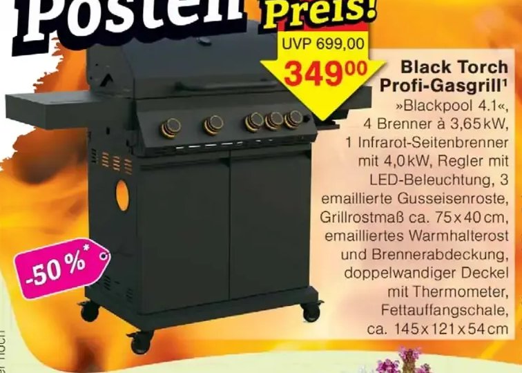 Black Torch Profi-Gasgrill