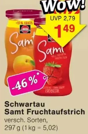 Schwartau Samt Fruchtaufstrich