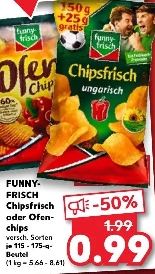 FUNNY FRISCH Chipsfrisch oder Ofenchips