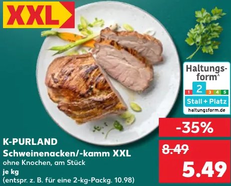 K-PURLAND Schweinenacken/-kamm XXL