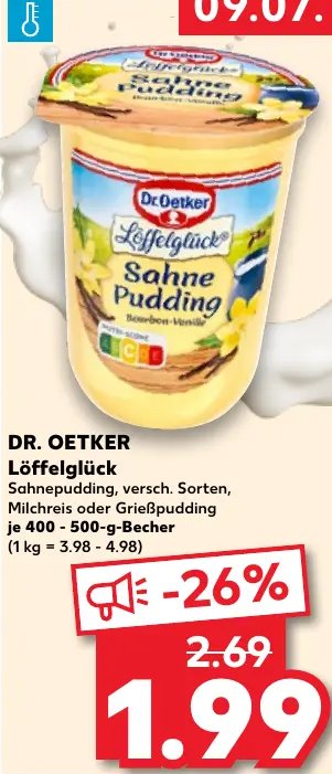 DR. OETKER Löffelglück Sahne Pudding