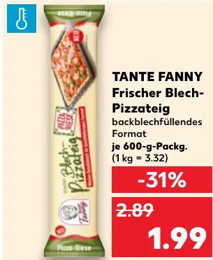 TANTE FANNY Frischer Blech-Pizzateig