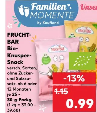 FRUCHT-BAR Bio-Knusper-Snack