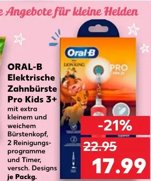 ORAL-B Elektrische Zahnbürste Pro Kids 3+