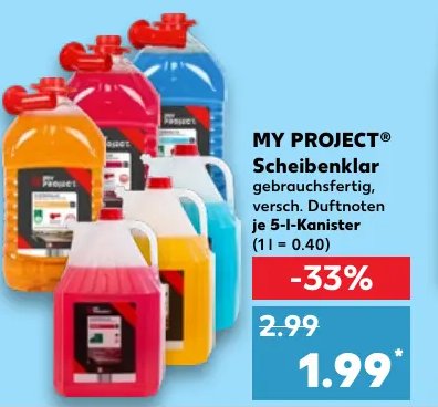 MY PROJECT® Scheibenklar