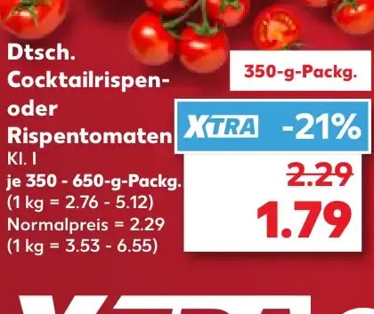 Dtsch. Cocktailrispen- oder Rispentomaten