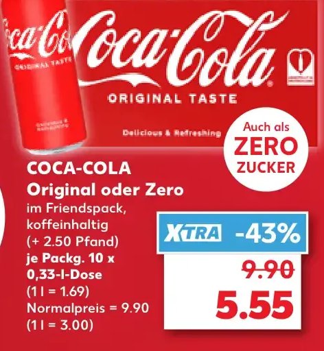 COCA-COLA Original oder Zero