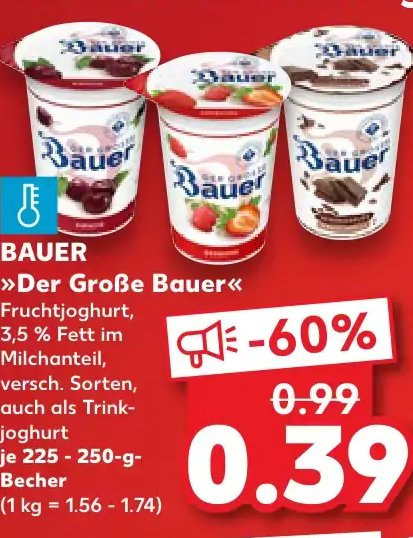 BAUER »Der Große Bauer« Fruchtjoghurt