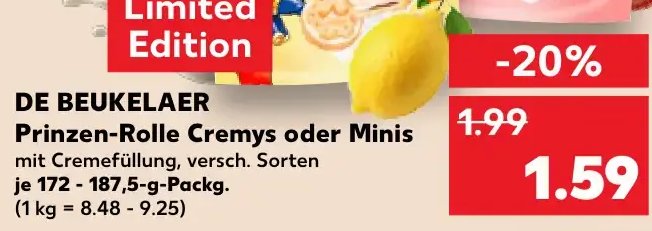 DE BEUKELAER Prinzen-Rolle Cremys oder Minis