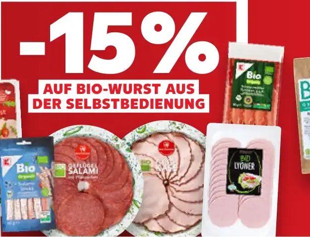 AUF BIO-WURST AUS DER SELBSTBEDIENUNG