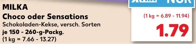 MILKA Choco oder Sensations