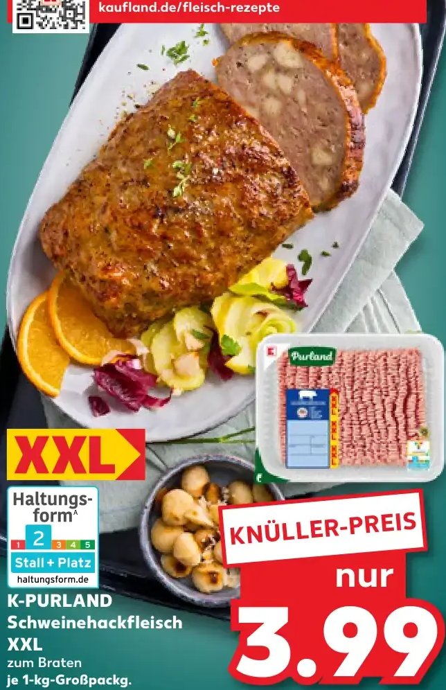 K-PURLAND Schweinehackfleisch XXL